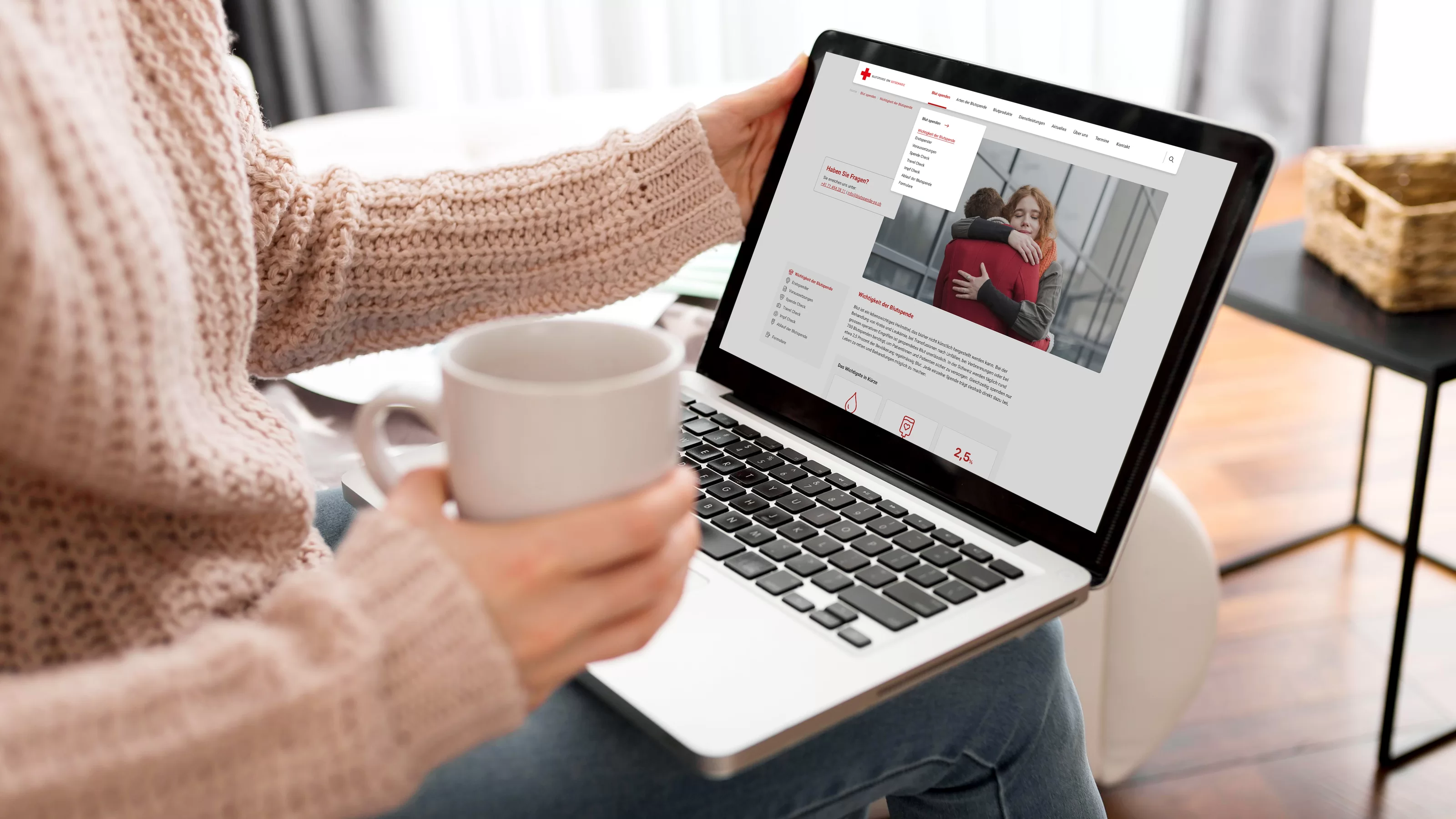 Website Blutspende Ostschweiz